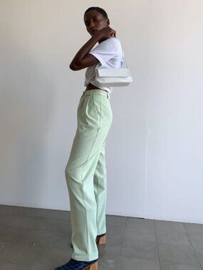 Paloma Wool Allen Mint High Waisted Pleat Trousers